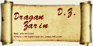 Dragan Zarin vizit kartica